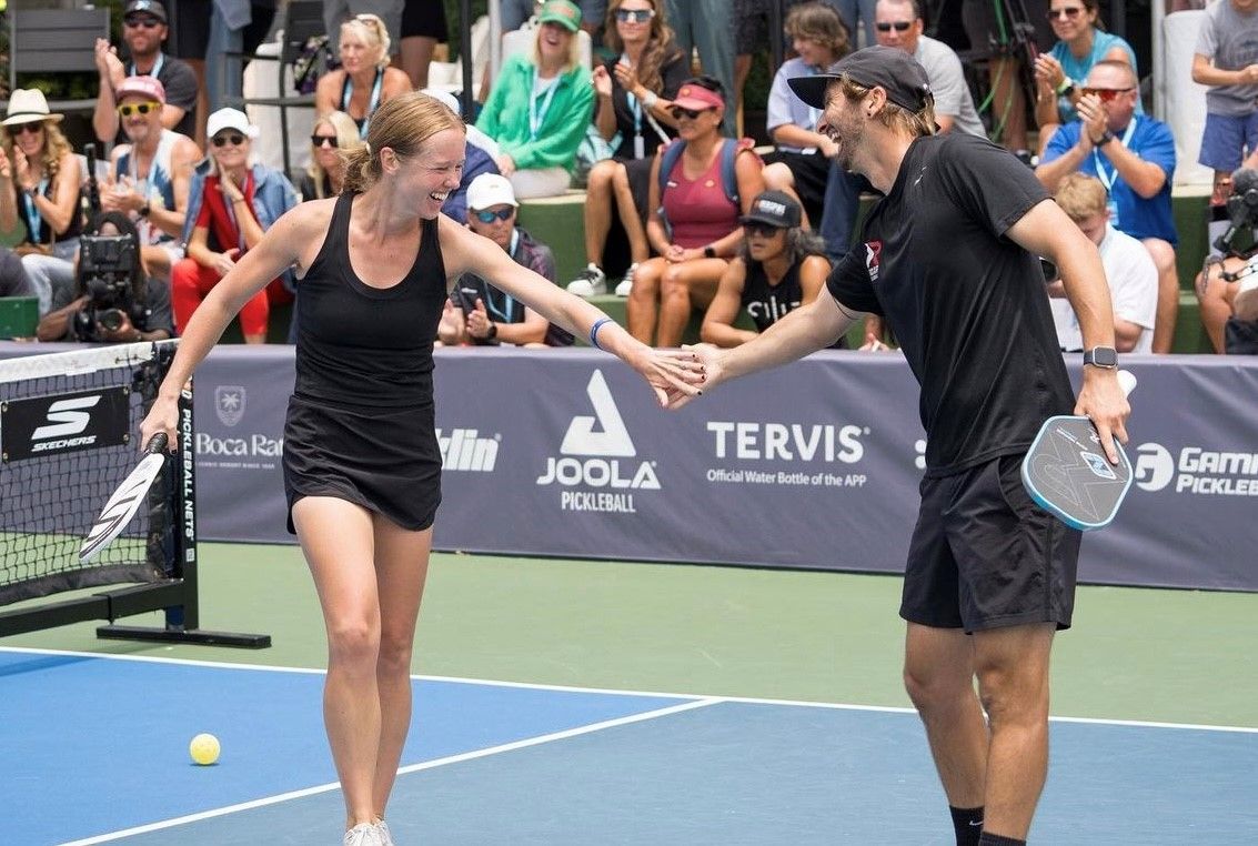 Nashville Local Allison Harris in the APP Mixed Pro Doubles Gold Final at Newport Beach Open