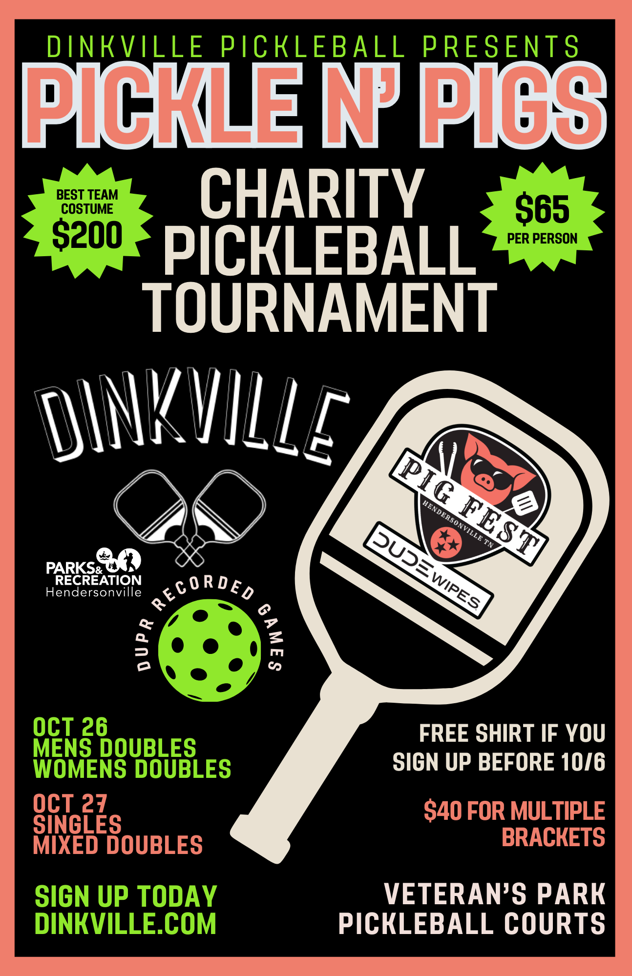 Sign Up For the Largest Pickleball Tournament in Hendersonville EVER!