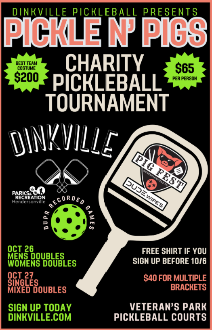 Brackets Filling Up – Sign Up for Pickle and Pig’s Charity Pickleball Tournament!