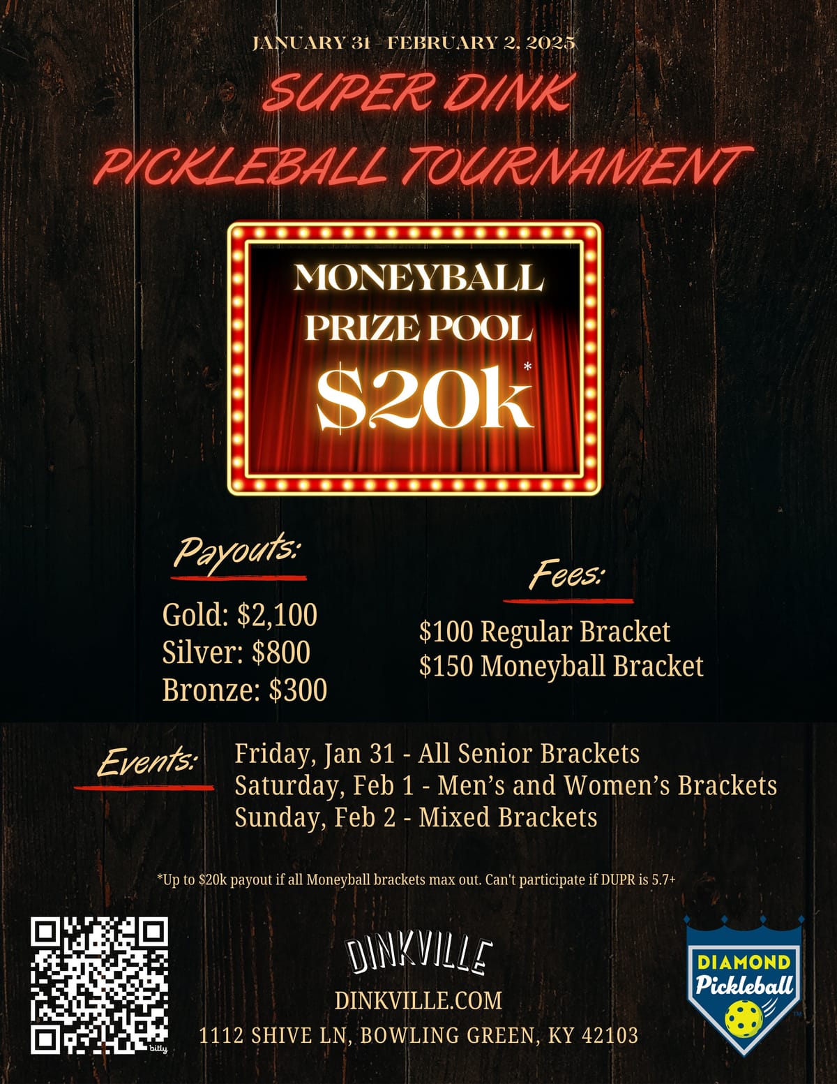 Sign Up Now for the Super Dink Pickleball Tournament! $20K Prize Pool!🏆