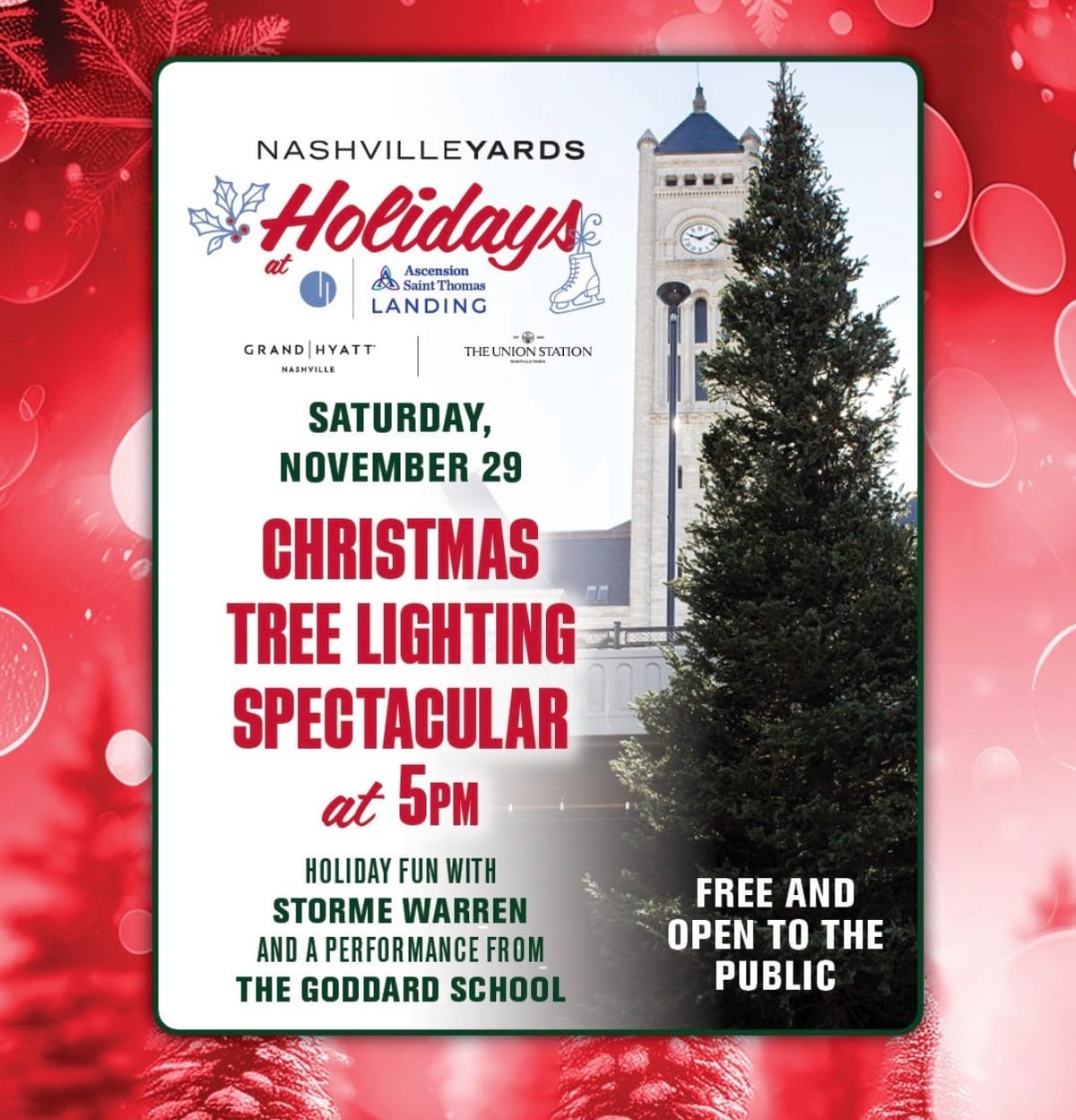 🎄✨ Christmas Tree Lighting Spectacular – November 29th at 5 p.m.! ✨🎄